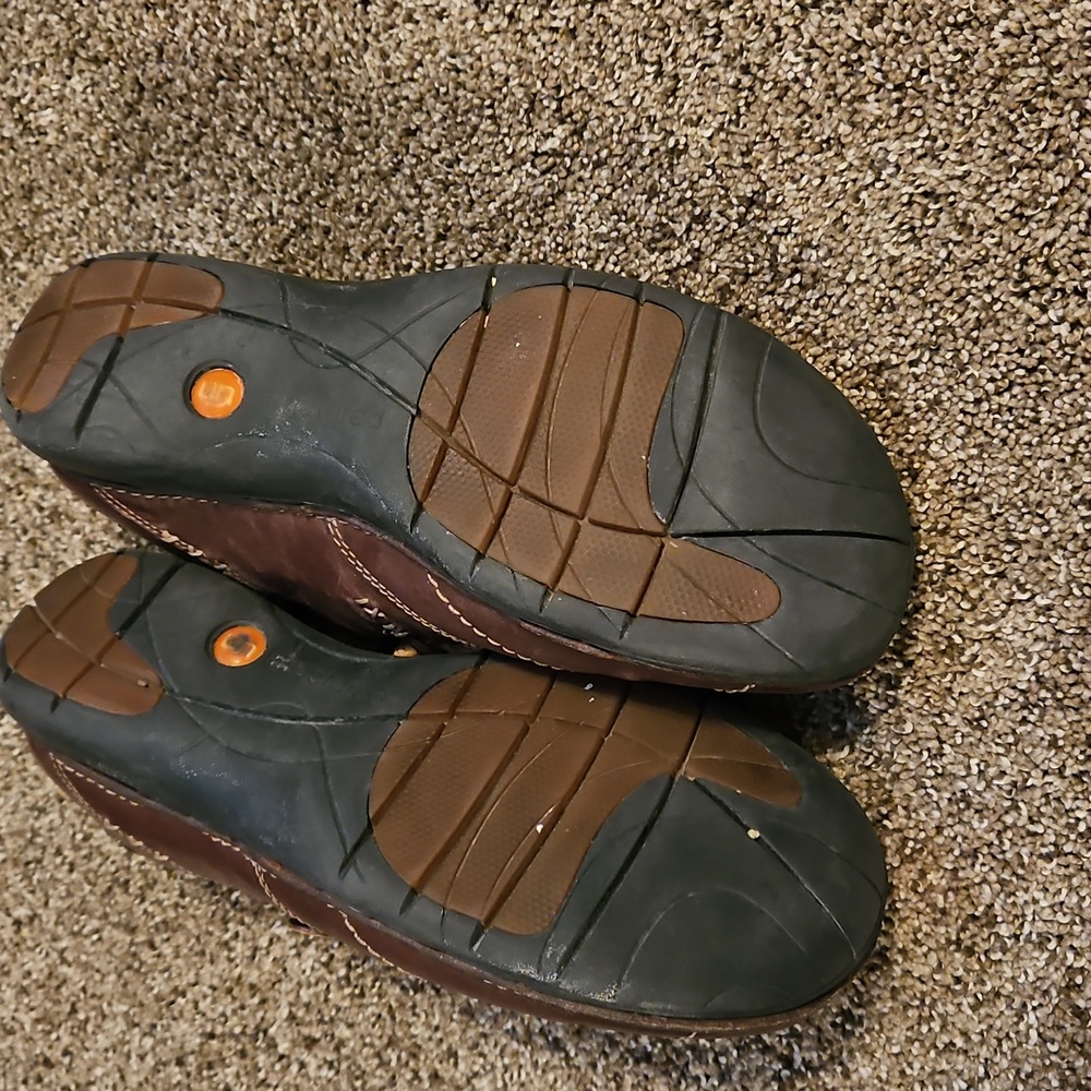 Clarks Dark Brown Leather Structured Unlooped Siz… - image 5